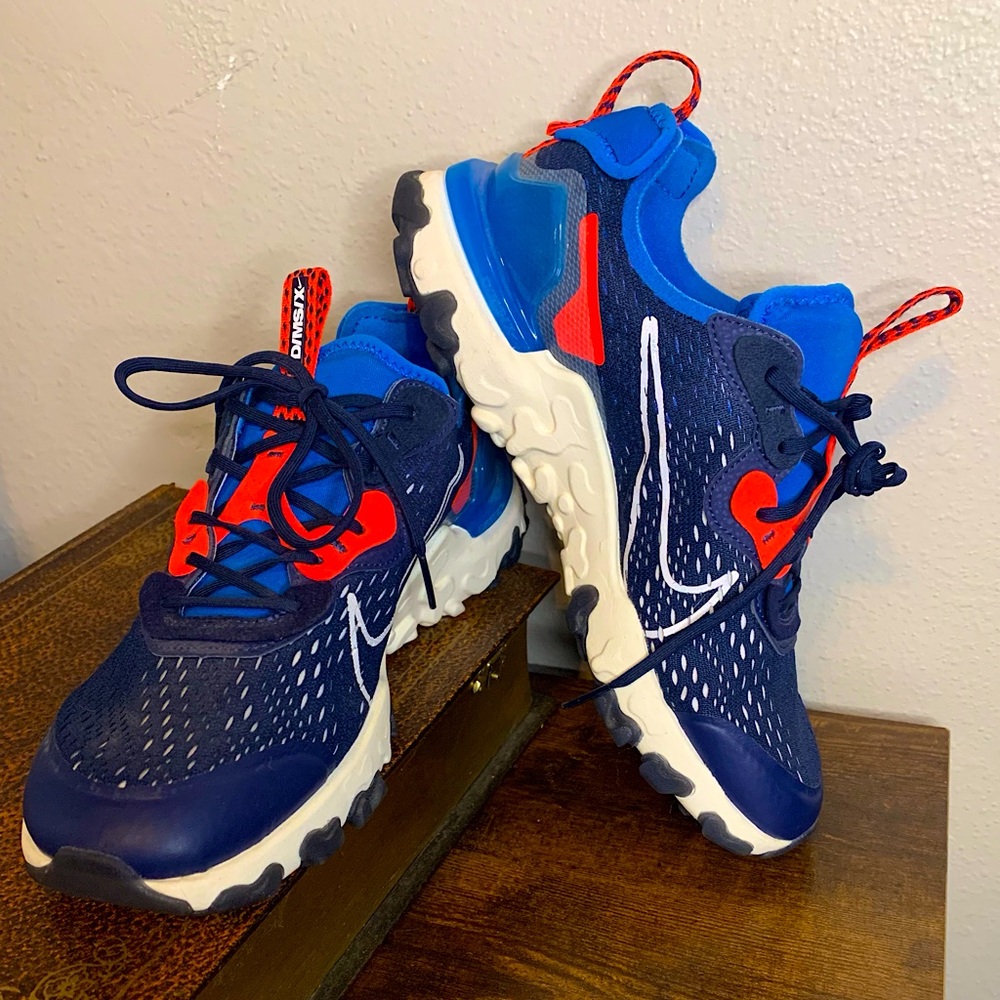 Nike React Vision Big Kid's Shoes Midnight Navy-White